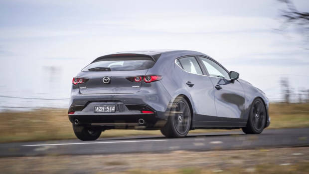 2019 Mazda 3 hatch Polymetal Grey rear