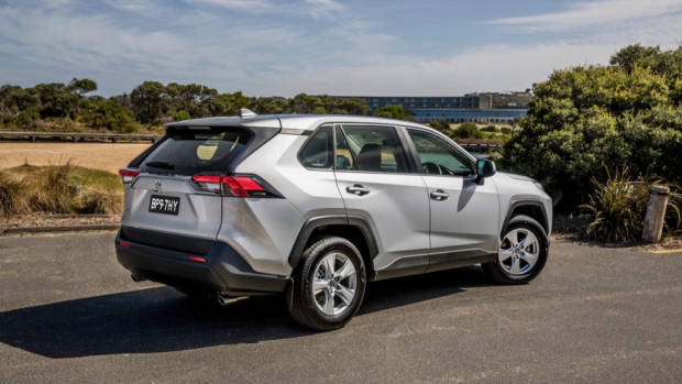 A 2019 Toyota RAV4 SUV in silver