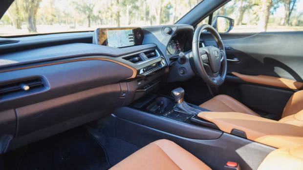 Lexus UX200 tan interior