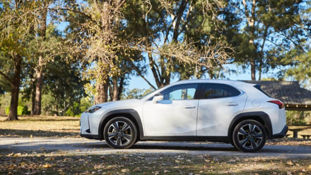 Lexus UX200 white profile