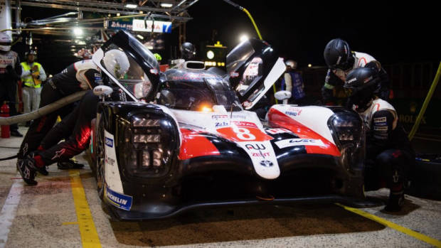 Toyota TS050 LMP1 in pit lane