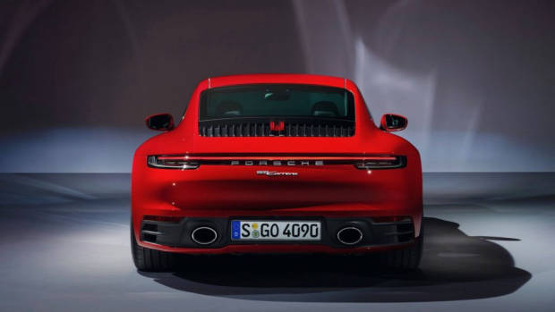 2020 Porsche 911 Carrera red coupe