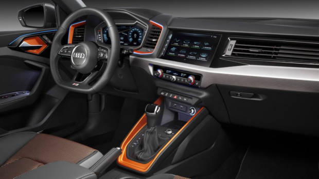 Audi A1 citycarver interior orange fabric
