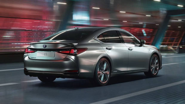 2020 Lexus ES F Sport cobalt driving