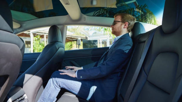 Tesla Model 3 Australia back seat