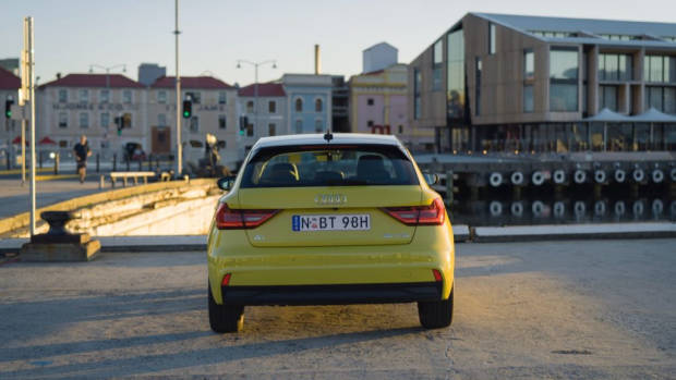 2020 Audi A1 review yellow rear