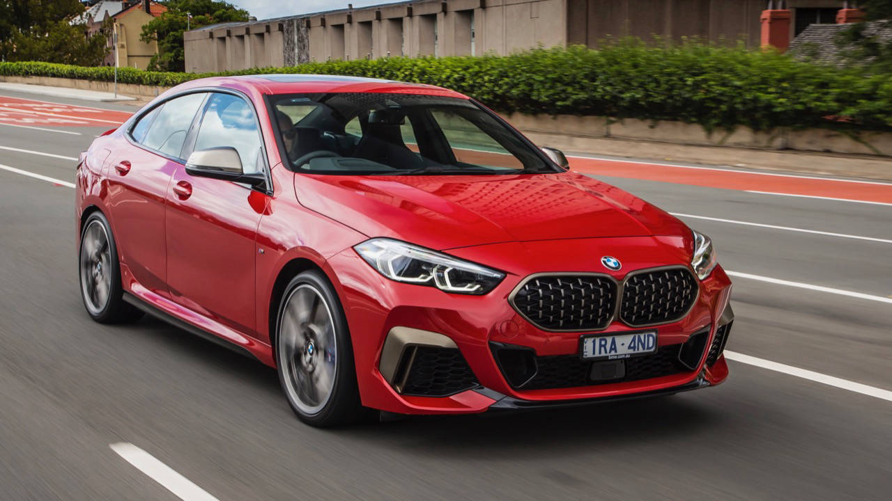 BMW M235i Gran Coupe 2020 red driving