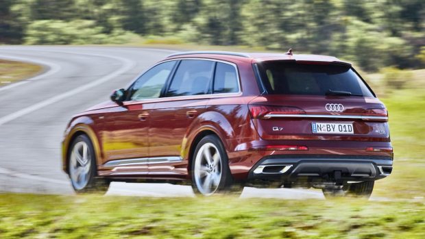 2020 Audi Q7 Matador Red driving