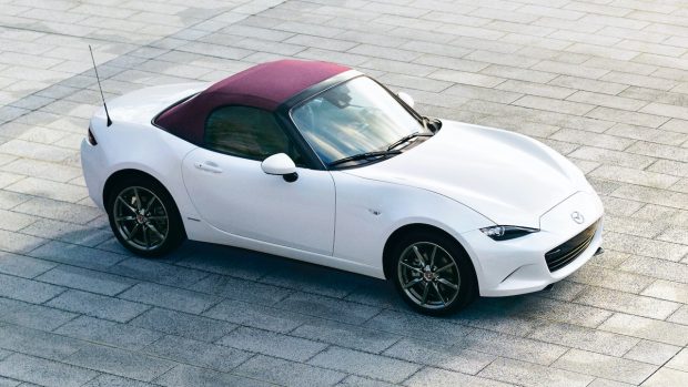 Mazda MX-5 100th Anniversary white burgundy