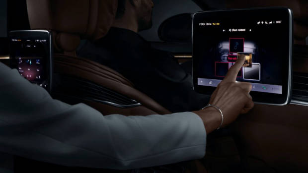2021 S-Class MBUX rear-seat