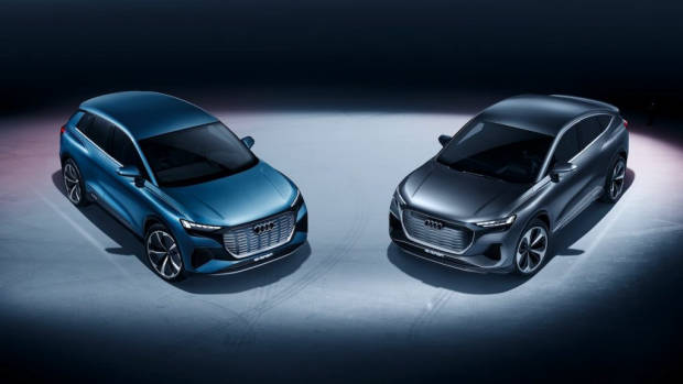 Audi Q4 Sportback e-tron concept pair FRONT