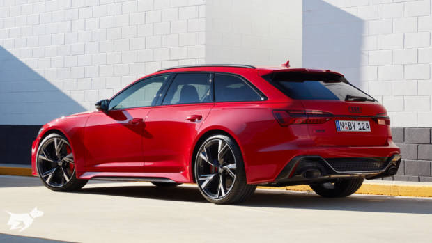 2020 Audi RS6 Avant in Tango Red rear end