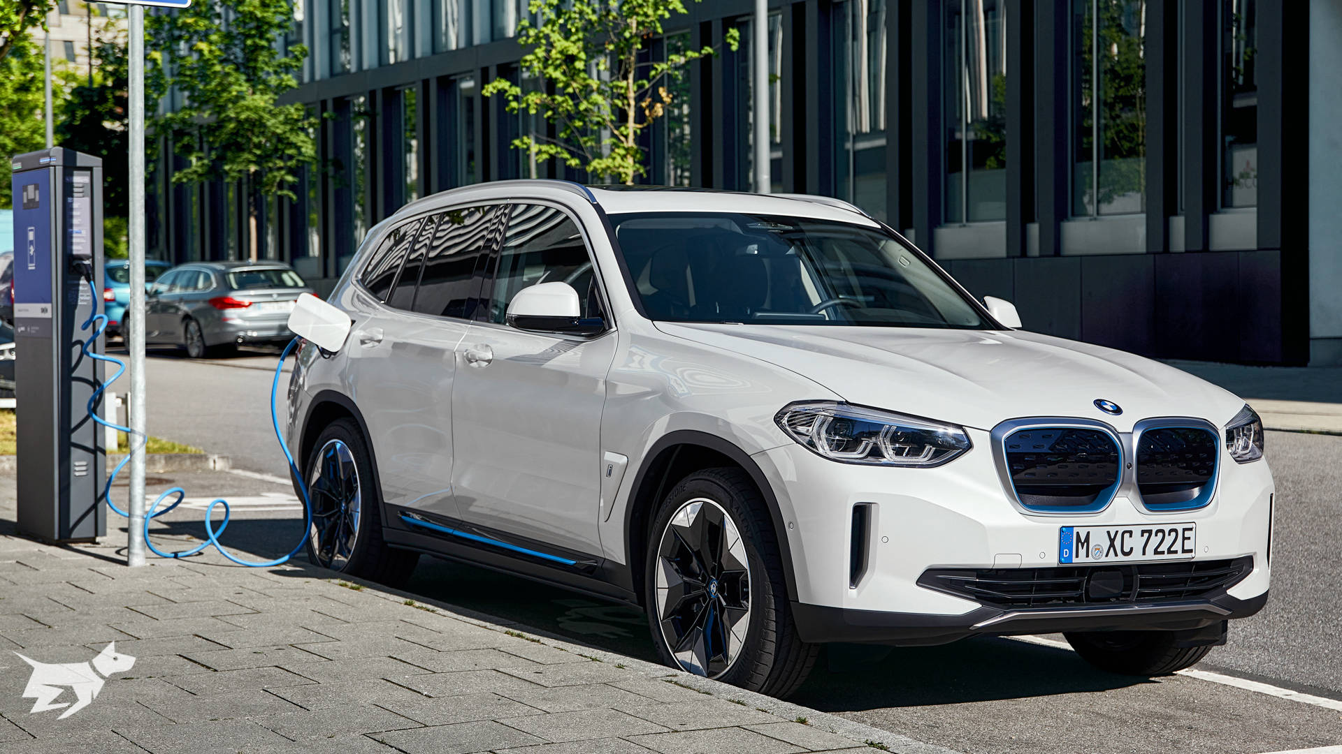 BMW iX3 electric SUV charging up