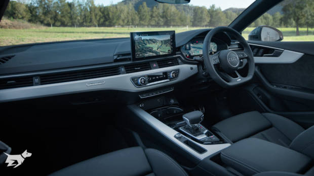 2021 Audi A5 Sportback interior in black leather
