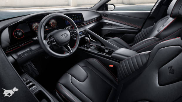 Hyundai i30 Sedan N-Line interior in black leather