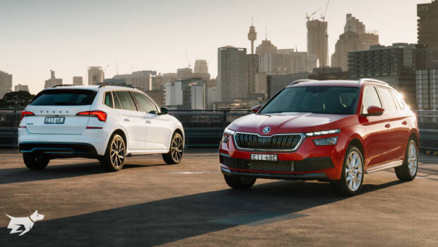 Skoda Kamiq 2021 in red and white