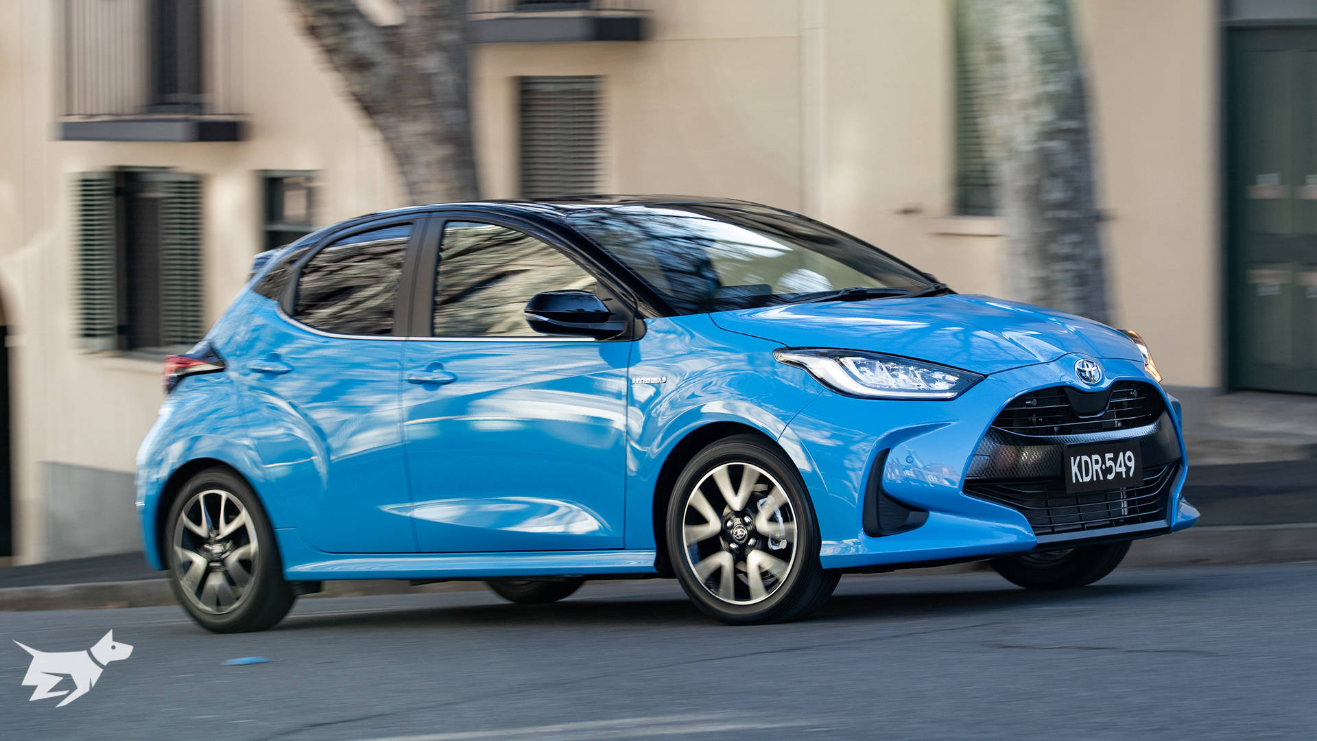 The 2021 Toyota Yaris ZR shown here in blue