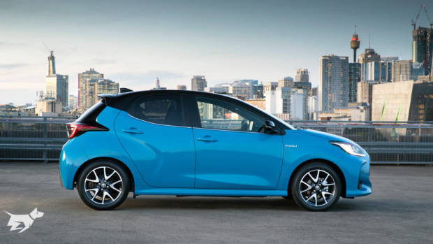 The 2021 Toyota Yaris ZR shown here in blue