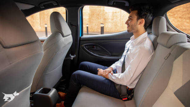 Back seat room in the Toyota Yaris 2021