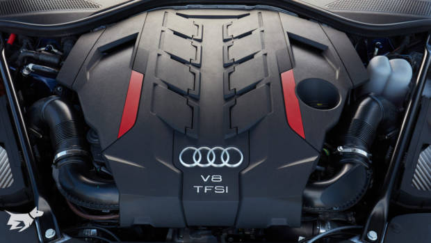 2021 Audi S8 4.0 TFSI engine bay