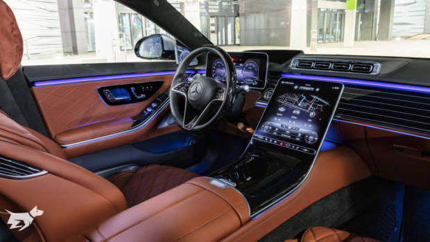 Mercedes-Benz S-Class W223 interior in tan