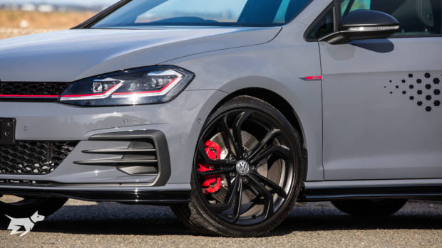 Volkswagen Golf GTI TCR wears matte black 19 inch wheels