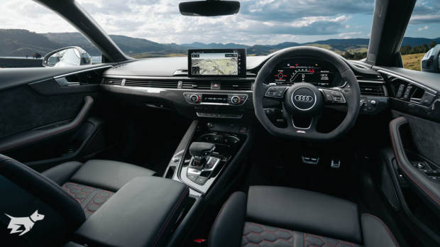 Front cabin of the 2021 Audi RS5 Sportback