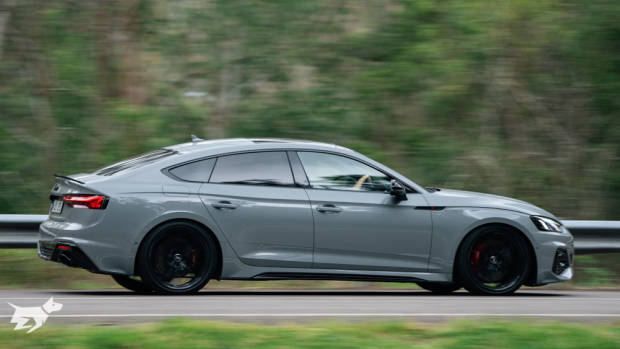 The 2021 Audi RS5 Sportback pictured in Nardo Grey