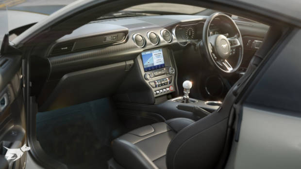 Interior of the 2021 Ford Mustang Mach 1