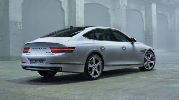 The 2020 Genesis G80 features the brand's styling known as 'Athletic Elegance'