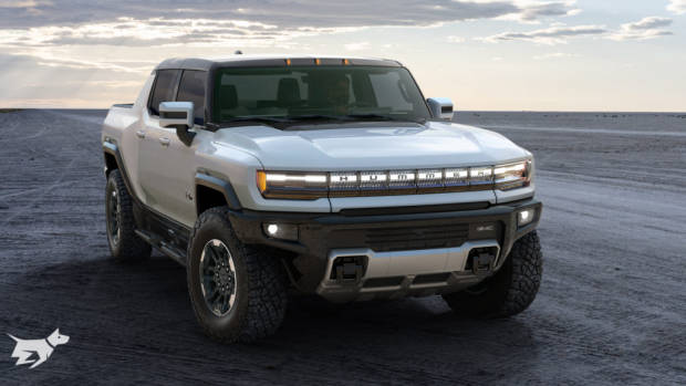 The 2021 GMC Hummer EV in silver