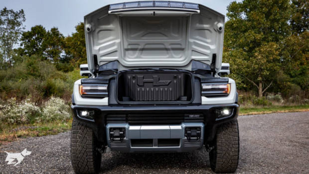 Front trunk frunk of the 2021 GMC Hummer EV