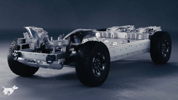 Electrified chassis of the 2021 GMC Hummer EV