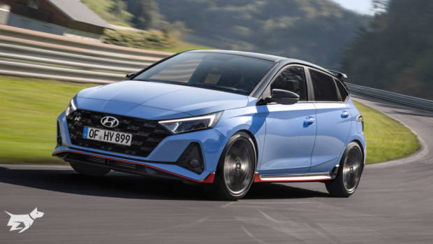 Front end of the 2021 Hyundai i20 N