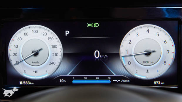 Digital gauges in the 2021 Hyundai i30 Sedan
