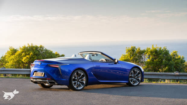 The 2021 Lexus LC 500 Convertible in Structural Blue