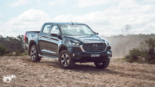 The Mazda BT-50 2021 driving off road