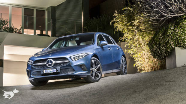 The 2021 Mercedes-Benz A-Class A 250 e in blue