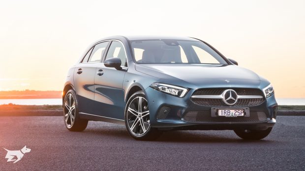 The 2021 Mercedes-Benz A-Class A 250 e in blue