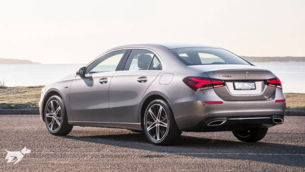 The 2021 Mercedes-Benz A-Class A 250 e sedan in grey