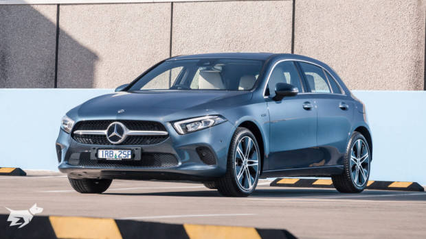 The 2021 Mercedes-Benz A-Class A 250 e in blue