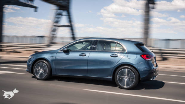 The 2021 Mercedes-Benz A-Class A 250 e in blue