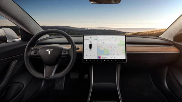 Tesla Model 3 EV interior