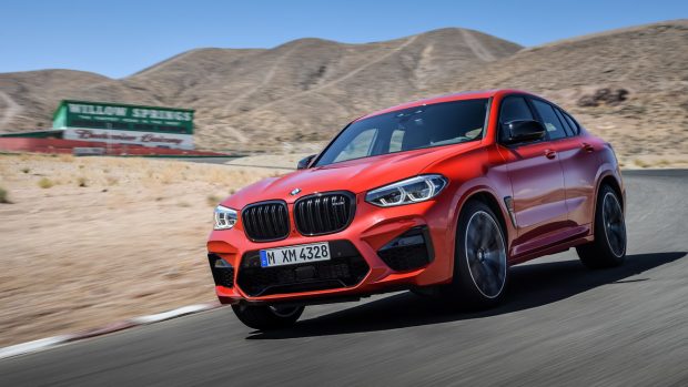 BMW X4 M 2020 red on track