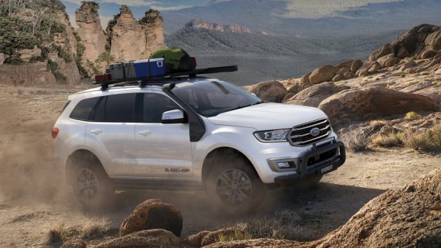 Ford Everest Basecamp 2021 white front end