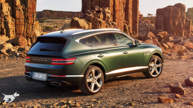 2021 Genesis GV80 with Luxury Package in matte green