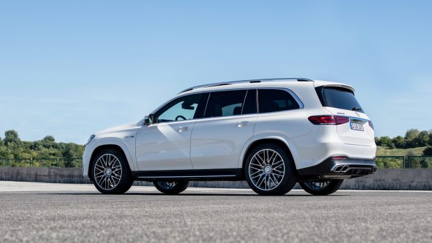 Mercedes-AMG GLS 63 S white rear end