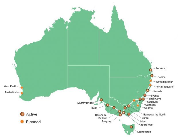 Chargefox's national network