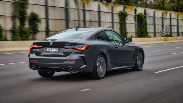 BMW 4 Series 2021 driving on the highway
