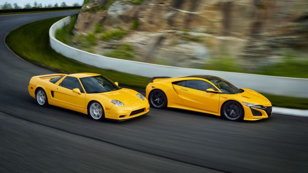 Honda NSX 2020 with old NSX